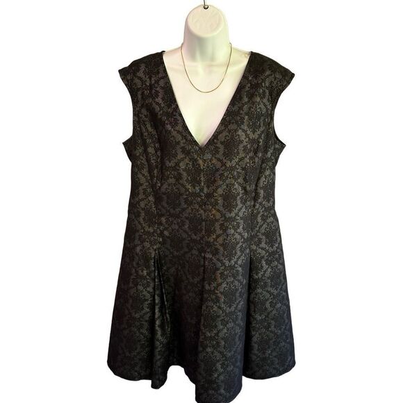 Worthington Black Formal Evening Cocktail Dress Woman’s size 16 - Picture 1 of 8